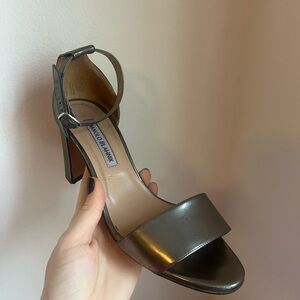 Metallic Manolo Sandals